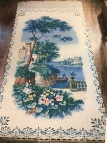 "Rare" Antique Canvas Paper Roller Shade