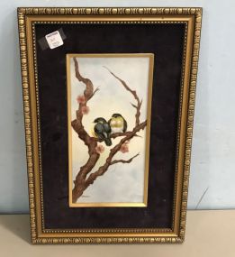 Bird Painting on Tile By E.Weiner