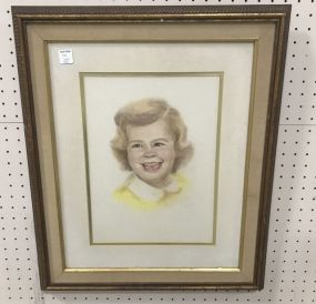 Pencil and Pastel Portrait of Child by Reilly