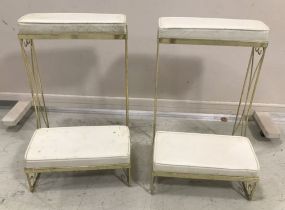 Two Brass Color Iron Single Prayer Benches