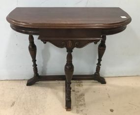 1930's Depression Era Demi Lune Wall Console Stand