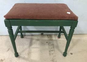 Wood Painted Vanity Bench