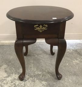 Modern Cherry Queen Anne Round Top Table