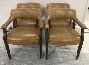 Four Office Vinyl Arm Chairs