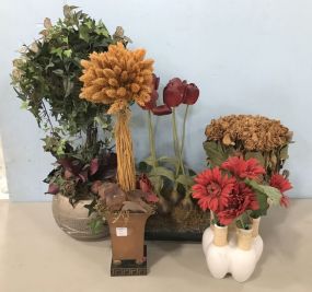 Five Artificial Plants in Planters