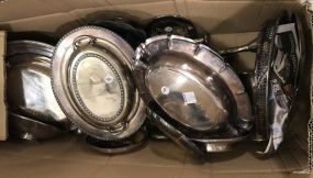 Large Collection of Silver Plate Serving Pieces