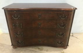 Antique Reproduction French Bow Front Chest of Drawers