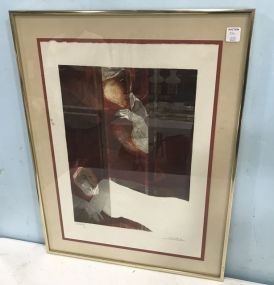 Mixed Media of "Lady" Signed Sunol Alvar Print