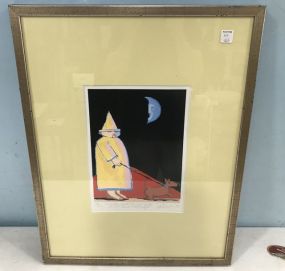 "Sporty Went For His Walk In The Blue Moonlight" Signed Martin LaBorde