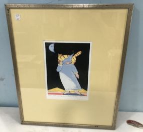 "Cat Loved Standing On Bola's Shoulders" Signed Martin LaBorde