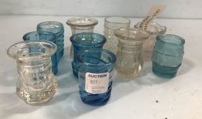 Nine Collectible Glass Tooth Pick Holders