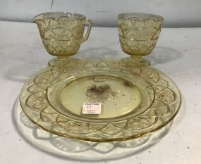 "Rose Pattern" Depression Glass