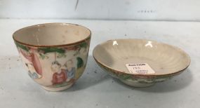 Pair of Small Rose Medallion Pieces