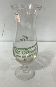 Tall Beer Clear Glass "Pat O Brien's" New Orleans