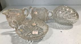 Cut Glass and Pressed Glass Pieces