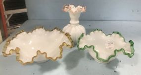 Three Fenton Dishes