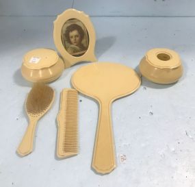 Six Piece Celluloid Dresser Set