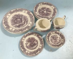 16 Piece Amethyst Pastoral Dinner Set