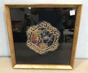 Framed Needlework Tapestry "Bird"