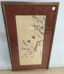 Navarro MC Lean Interiors "White Flowers" Watercolor on Silk