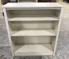 White Painted Two Shelf Bookcase