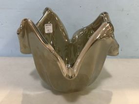 Murano "White Cristal" Hand Made Bowl