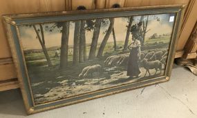 Vintage Print "The Shepherdess"