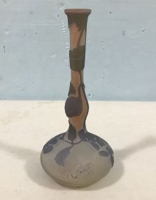 Small Signed Galle Vase 6 3/4"
