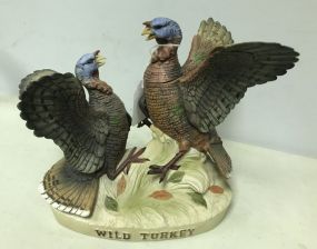 Rare Mint Condition Wild Turkey Decanter "Fighting"