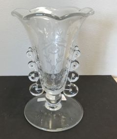 Heisley's "An Etching of Beauty" Orchid Crimped Vase