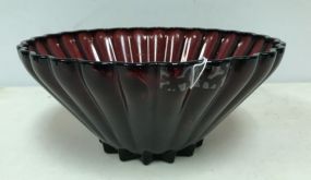 Vintage Large Ruby Red Vegetable Bowl "Rare" by Anchor Hocking