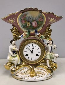 19th Century Old Paris Clock w/ Vase H: 10.5"