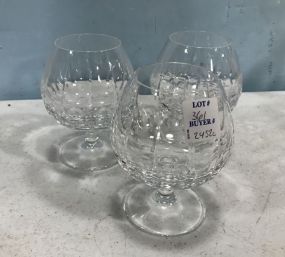 Three Waterford "Lismore" Brandy Glasses