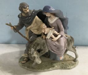 Porcelain "Joseph and Mary Travel to Bethlehem" Figurine