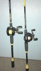 Two Open Face Reels and Rods