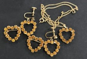 1950's Beautiful Vintage Costume Jewelry Set