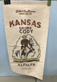 Large Vintage "Kansas Grown Cody" Alfalfa Seed Sack