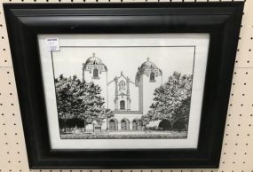 Laurin Stennis Ink Drawing of Church