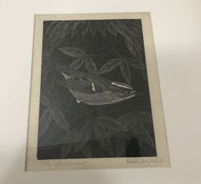 Eric Fitch Daglish "The Goldcrest" Wood Engraving Ca. 1925