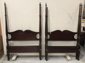 Pair of Kittinger "Old Dominion" Mahogany Twin Beds