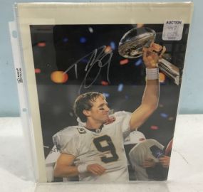 Dree Brees Autograph Super Bowl Photo 8" x 10"
