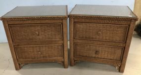 Pair of Henry Link "Wicker" Night Stands