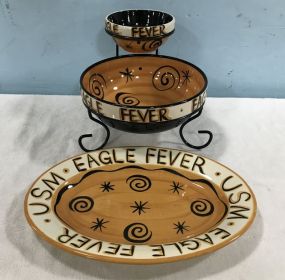 USM (Southern Mississippi) Gail Pittman Chip and Dip and Platter