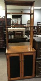 Pine Two Piece Display Hutch