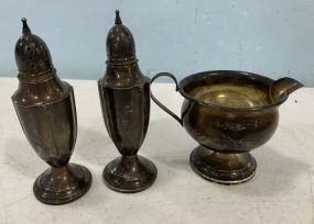 Weighted Sterling Salt & Pepper, Weighted Sterling Creamer