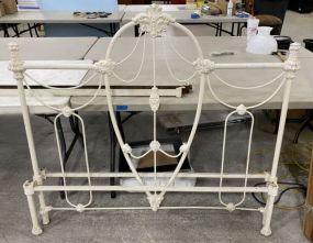 Vintage White Iron 52" Bed