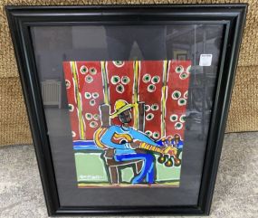 "Guitar Play" Painting by Amy Walters