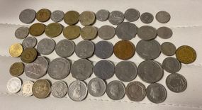 Group of European Currency Coins