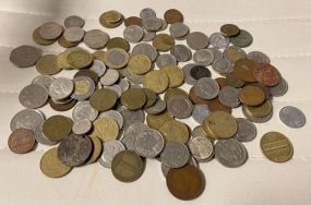 Group of European Currency Coins