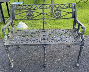 Ornate Aluminum Outdoor Bench